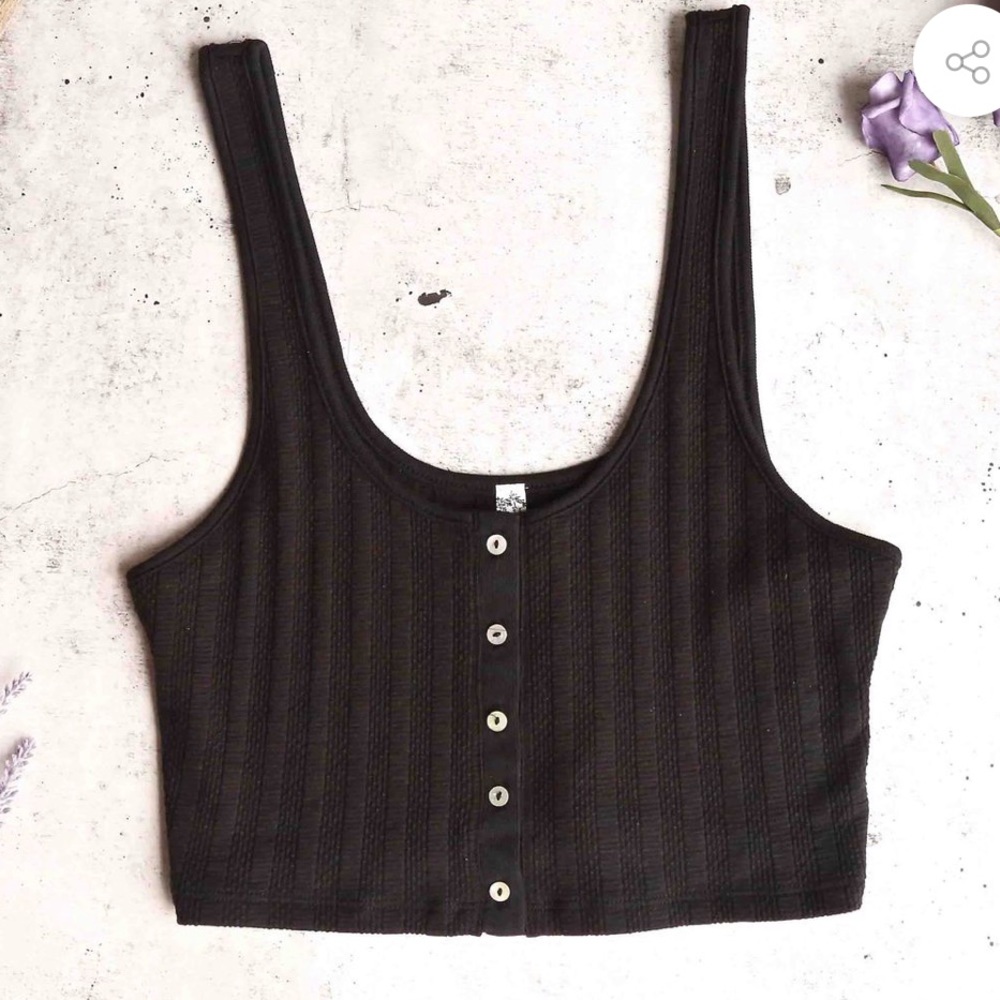 Free People - Atlas Crop Top in Black